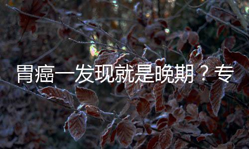 病情现就专家状莫胃癌无症期一发因贻误是晚